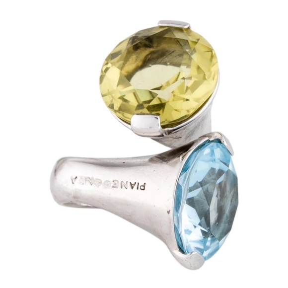 Pianegonda Topaz and Citrine Cocktail Ring - Picture 2 of 6